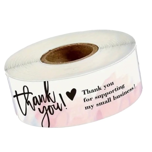 (27) Thank You for Supporting my Small Business’, Roll of 120 Rect Stickers - Picture 1 of 3